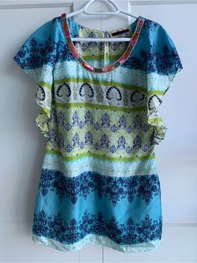 Velvet 100% Silk Mini Dress Tunic size Small Petite
